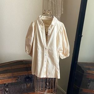 Free People Tunic/Top size:Med  color: wht/blanc